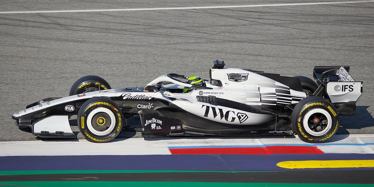 Cadillac MAC-26 — Cadillac F1 Team 2026 Formula 1 car on track